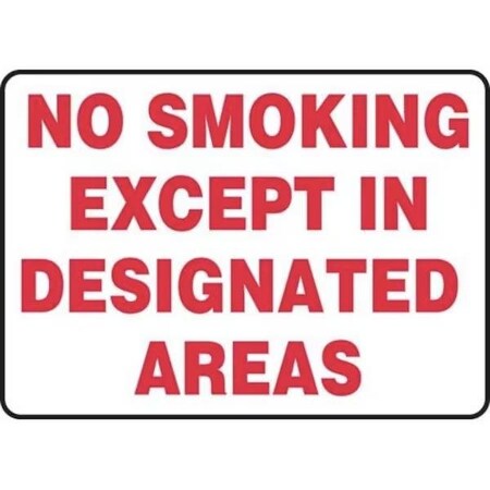 Accuform Safety Sign NO SMOKING 10 in x 14 in MSMK416XP